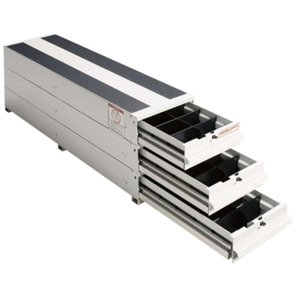 Weather Guard ITEMIZER 3-Drawer Stacked Unit, 49 x 12.25 x 17.75 in, White Aluminum (327-3)