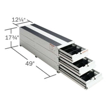 Weather Guard ITEMIZER 3-Drawer Stacked Unit, 49 x 12.25 x 17.75 in, White Aluminum (327-3)