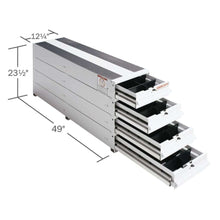Weather Guard ITEMIZER 4-Drawer Stacked Unit, 49 x 12.25 x 23.5 in, White Aluminum (328-3)